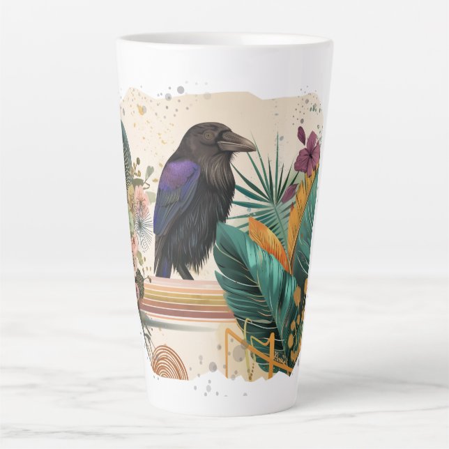 Caneca De Café Latte BlossomRaven im Dschungel (Frente)