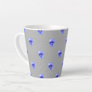 Caneca De Café Latte Blue Pansy