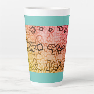 Caneca De Café Latte Blue Pattern Coffee Mug