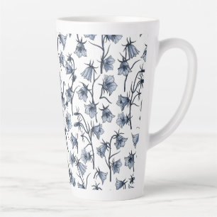 Caneca De Café Latte Bluebells, Harebeldes, Flores