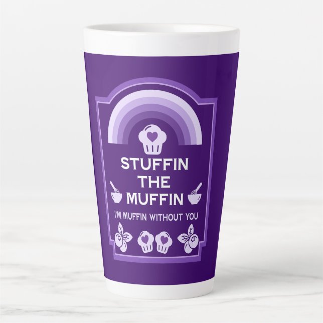 Caneca De Café Latte Blueberry Muffin Baker (Frente)