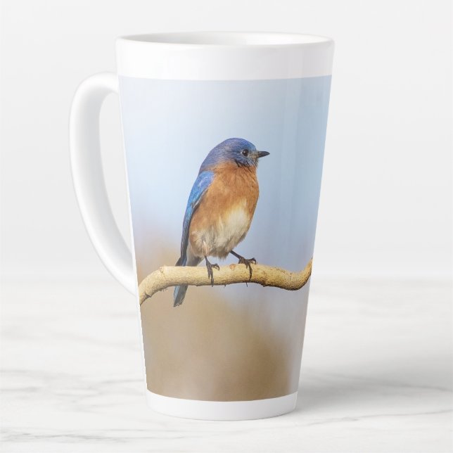 Caneca De Café Latte Bluebird oriental (Ângulo esquerdo)