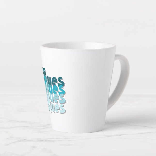 Caneca De Café Latte Blues Latte Mug (Ângulo direito)