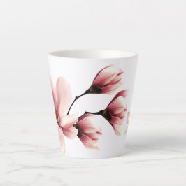 Caneca De Café Latte Blush Magnolias