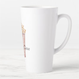 Caneca De Café Latte Blush Movie Time Popcorn