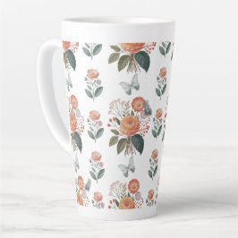 Caneca De Café Latte Blütenzauber mit Schmetterlingsflügeln