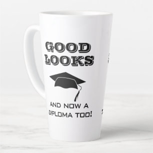 Caneca De Café Latte Boa Aparência e Agora Diploma Também Divertida For