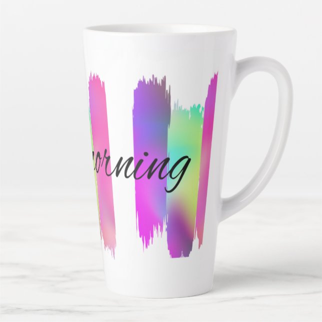 Caneca De Café Latte Boas manhãs Latte Mug (Direita)