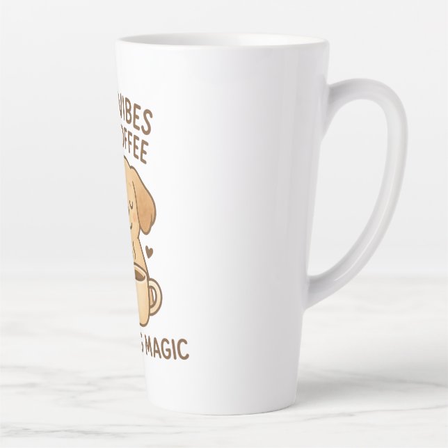 Caneca De Café Latte Boas Víblias e Café - Arco Digital Puppy Playful (Direita)