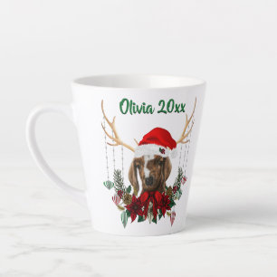 Caneca De Café Latte Boat Goat Kid de Natal Festivo