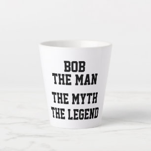 Caneca De Café Latte BOB, O HOMEM MITO A LENDA, Engraçado