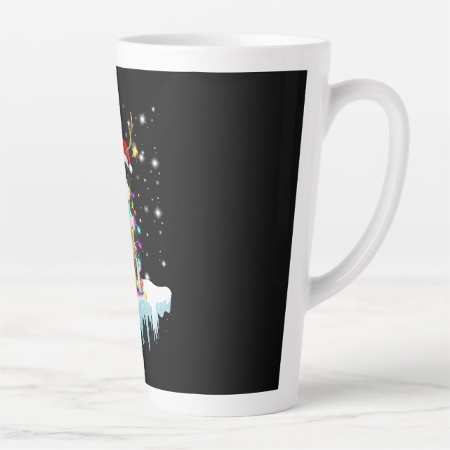 Caneca De Café Latte Boder Colline Reindeer Natal Presente (Direita)