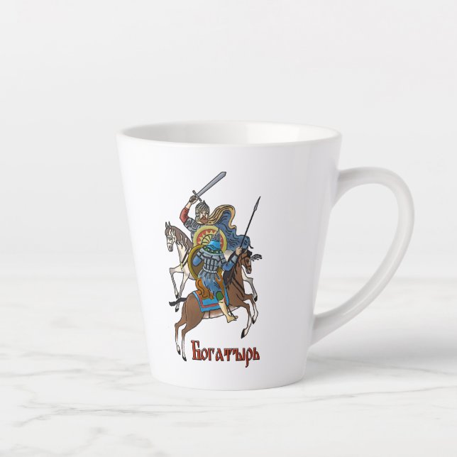 Caneca De Café Latte Bogatyr da Rússia medieval (Direita)