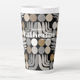 Caneca De Café Latte Bohemian Preto Cinza