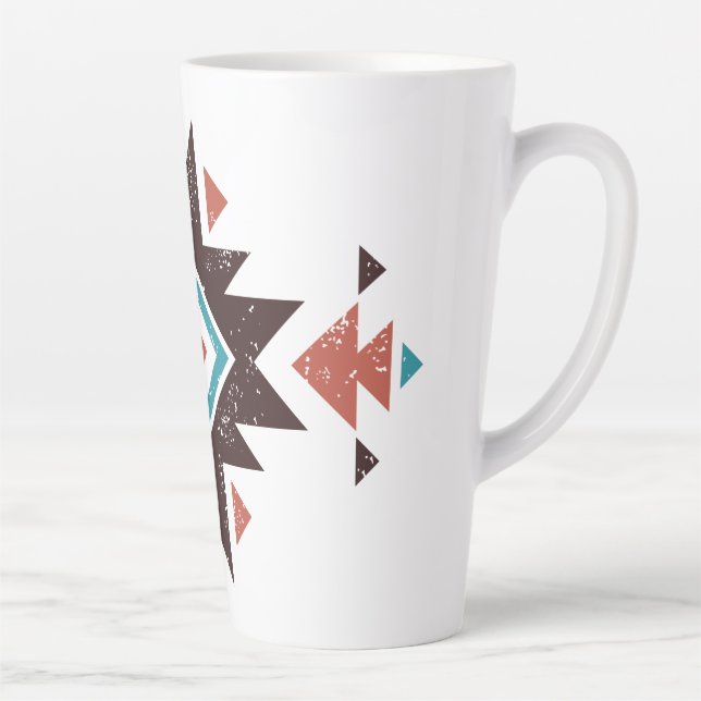 Caneca De Café Latte Boho Diamond Emblem (Direita)