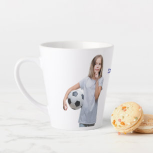 Caneca De Café Latte Bola de Menina e Futebol Pensada