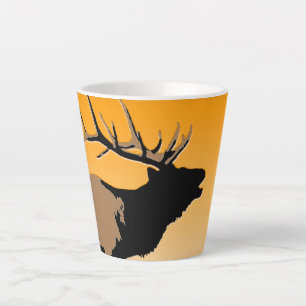 Caneca De Café Latte Bola de Touro de Bugling na Arte Solitária Origina