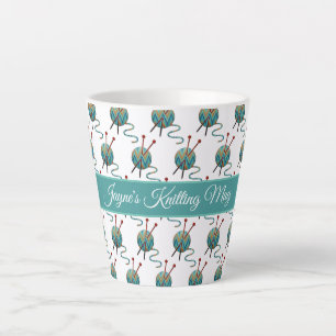Caneca De Café Latte Bolas de Yarn Personalizadas de Roupa