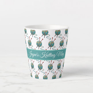 Caneca De Café Latte Bolas de Yarn Personalizadas de Roupa