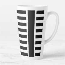 Bold Black White Stripes com pequeno monograma ver