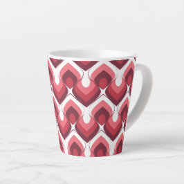 Caneca De Café Latte Bold Retro Modern Motif in Pinks
