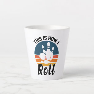 Caneca De Café Latte Boliche Divertido É Assim Que Eu Rolo Gráfico