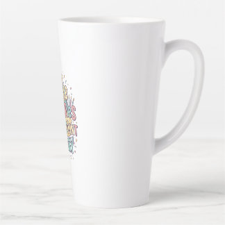Caneca De Café Latte Bolo de Aniversário Divertido - Calorias Não Conta