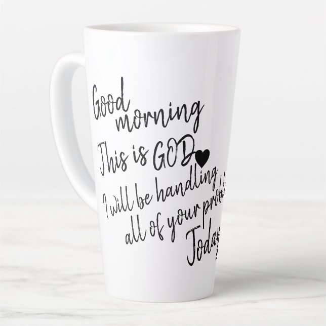 Caneca De Café Latte Bom dia (Ângulo esquerdo)