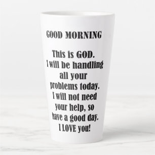Caneca De Café Latte Bom dia de DEUS (personalizar)
