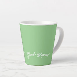 Caneca De Café Latte Bom dia Pastel Green