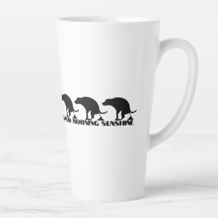 Caneca De Café Latte Bom Dia Sol Pooping Cachorro Engraçado