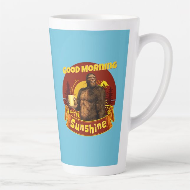 Caneca De Café Latte Bom Dia Sunshine Bigfoot Café Humor Arte (Direita)
