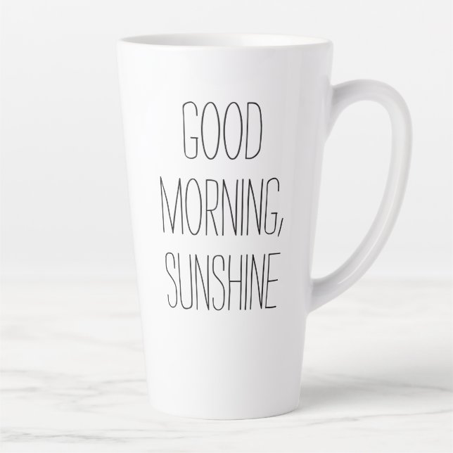 Caneca De Café Latte Bom dia, Sunshine Latte Mug (Direita)