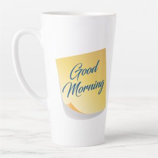 Caneca De Café Latte Bom dia Yellow Note Coffee Mug