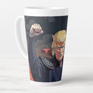 Caneca De Café Latte Bomba de Anime - Pé Levantado