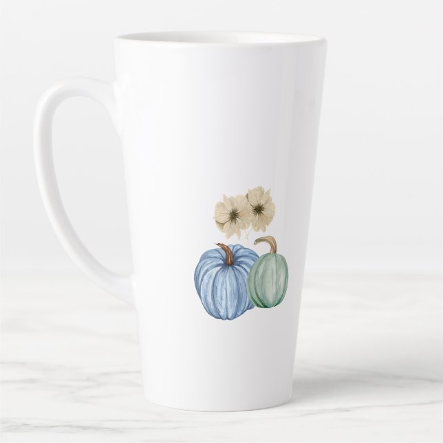 Caneca De Café Latte Bombas estéticas e flores (Esquerda)