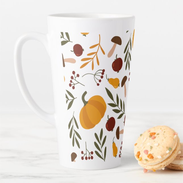 Caneca De Café Latte Bombas, Pomegranatos e Peras (In Situ)