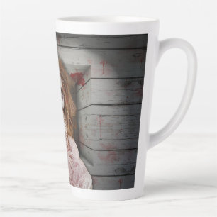 Caneca De Café Latte Boneca de porcelana assombrada vintage SlipperyJoe