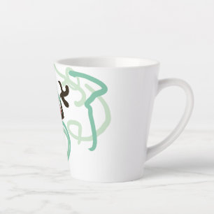 Caneca De Café Latte Boneco de neve de menta
