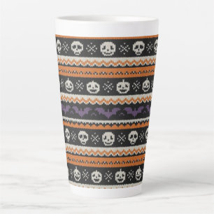 Caneca De Café Latte Bonita, clara e de trabalho colorido Crânio de Hal