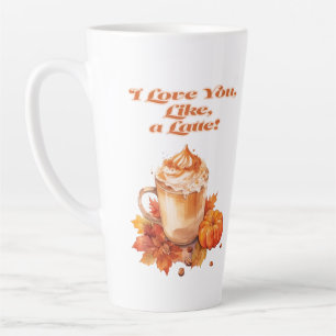 Caneca De Café Latte Bonita e Trendente: "Eu te amo, tipo, um latte!"