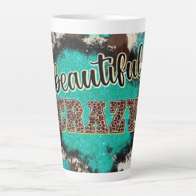 Caneca De Café Latte Bonita Loucura - Sudoeste Motif (Frente)