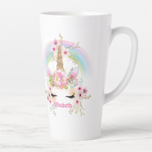 Caneca De Café Latte Bonita presente neta Filha UNICORN NOMEADA