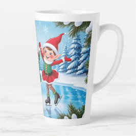 Caneca De Café Latte Bonita Tendência Moderna Engraçada Feliz Natal