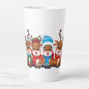 Caneca De Café Latte Bonita Tendência Moderna Engraçada Feliz Natal