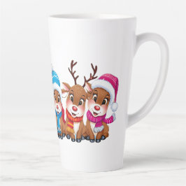 Caneca De Café Latte Bonita Tendência Moderna Engraçada Feliz Natal