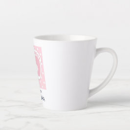 Caneca De Café Latte Bonitinha Cor-de-Rosa Fresca Pegada Orgulhosa Vovó