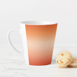Caneca De Café Latte Bonito Gradiente de Laranja e Apricot no Verão Qu