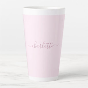 Caneca De Café Latte Bonito Rosa e Blush