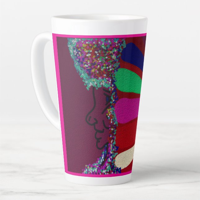 Caneca De Café Latte Bonito Tolo (Ângulo esquerdo)